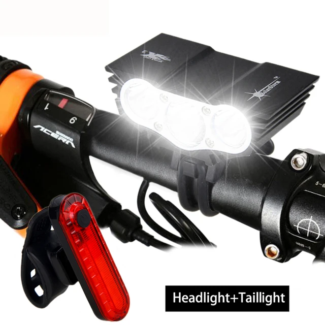 Best Price Bright Bike Light 3xT6 LED Front Bicycle Light 4 Switch Modes Cycling Lamp with Battery Pack+Charger+Taillight Best Price Bright Bike Light 3xT6 LED Front Bicycle Light 4 Switch Modes Cycling Lamp with Battery Pack+Charger+Taillight