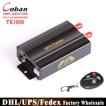 

30Pcs/Lot Genuine Auto Vehicle TK103B GPS Tracker Car GSM/GPRS Tracking Device With Remote Control