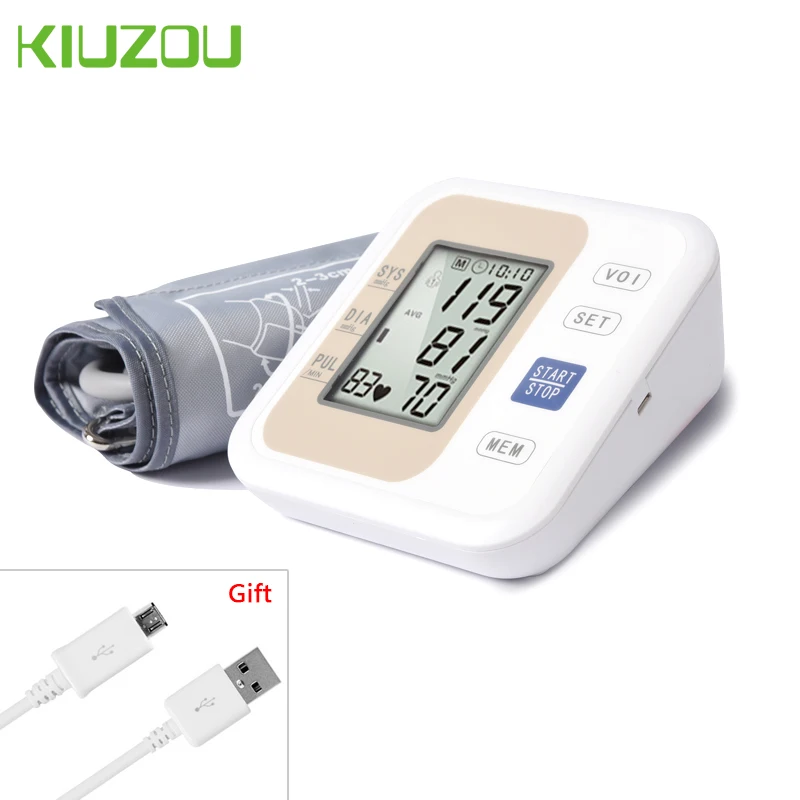 

Automatic Digital Arm Blood Pressure Monitor Heart Test Health Care English Broadcast Tonometer Cuff Upper Arm Medical Equipment