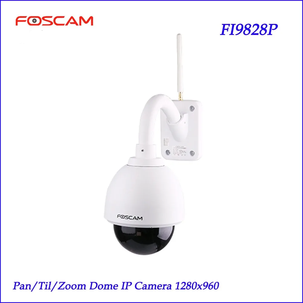 Foscam FI9828P Wireless Outdoor PTZ IP Dome Camera 3x Zoom 960P 70 degree View 60-Sec Setup Security Monitoring IP Camera Wholesale Security & Protection