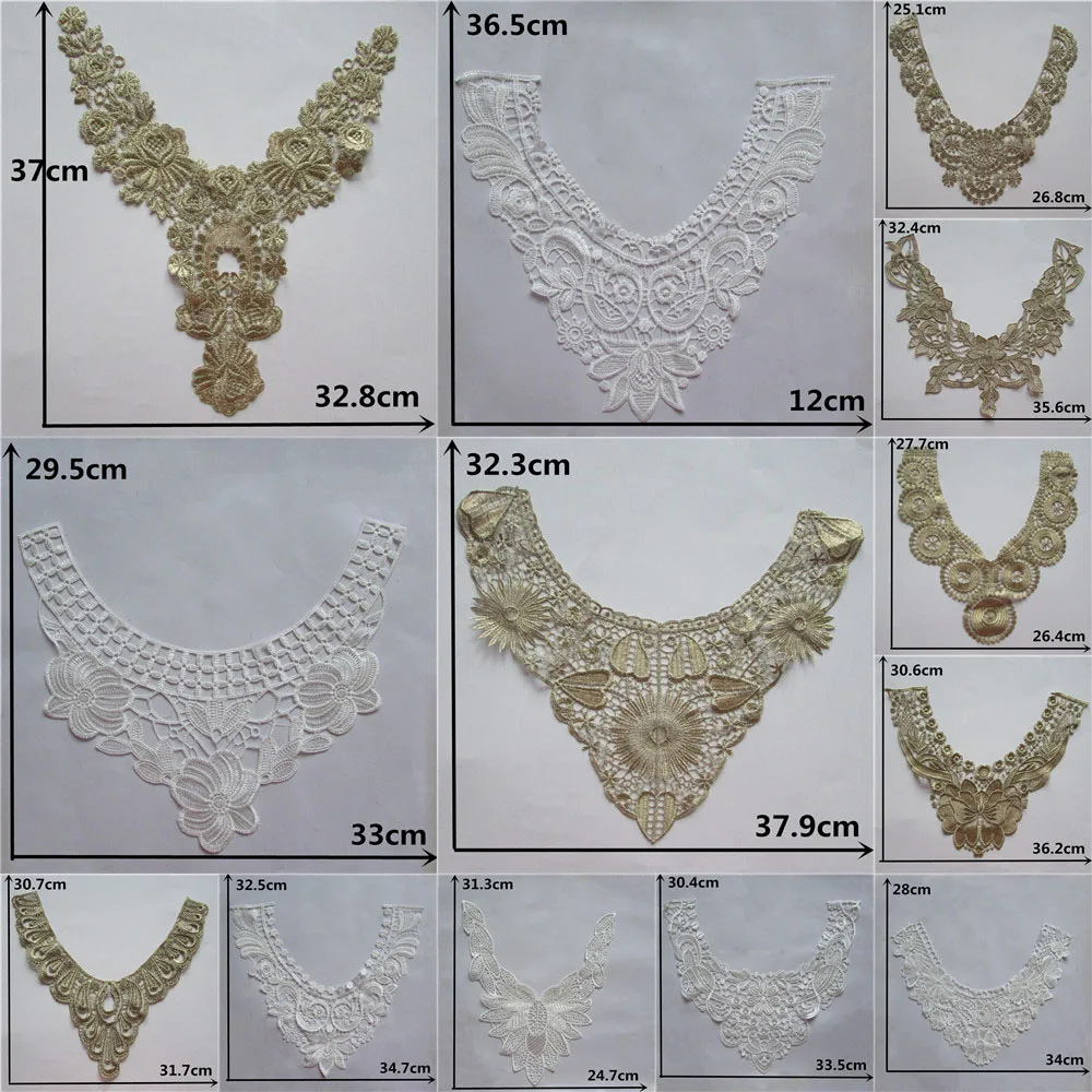 

Hot sell Multiple style Select Lace Embrooidery Applique Lace Collar Sewing DIY Clothing Accessories Craft 1pcs sell YL189-YL235