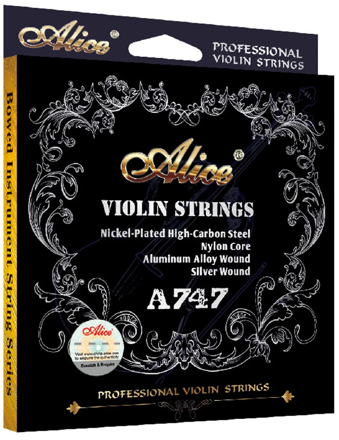 Silver Wound Violin Strings 4pcs/set Nickel Plated High Carbon Steel