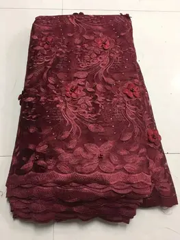 

Best Quality African Lace Fabric Orange Swiss Voile Lace High Quality Emboridery French Mesh 2019 French Lace Fabric