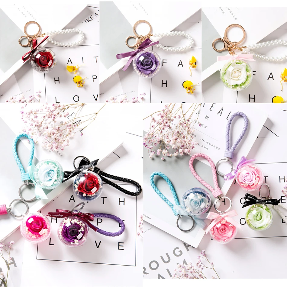

Eternal Flower 1PCS Natural Dried flowers Pendant Make A Wish Christmas Thanksgiving Valentine's Day Pendant