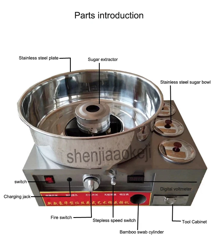 Коммерческая газовая машина для изготовления хлопковых конфет из нержавеющей стали, машина для изготовления свечей, необычная машина для изготовления хлопковых конфет, 1 шт