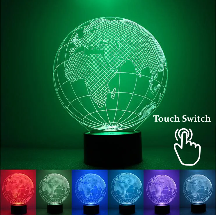 Lampe-Acryl-Geschenk Usb der Dino-Noten-bunten Tabelle 3d f/ührte Lampe des Nachtlichtes 3d f/ür das Schlafzimmer der Kinder