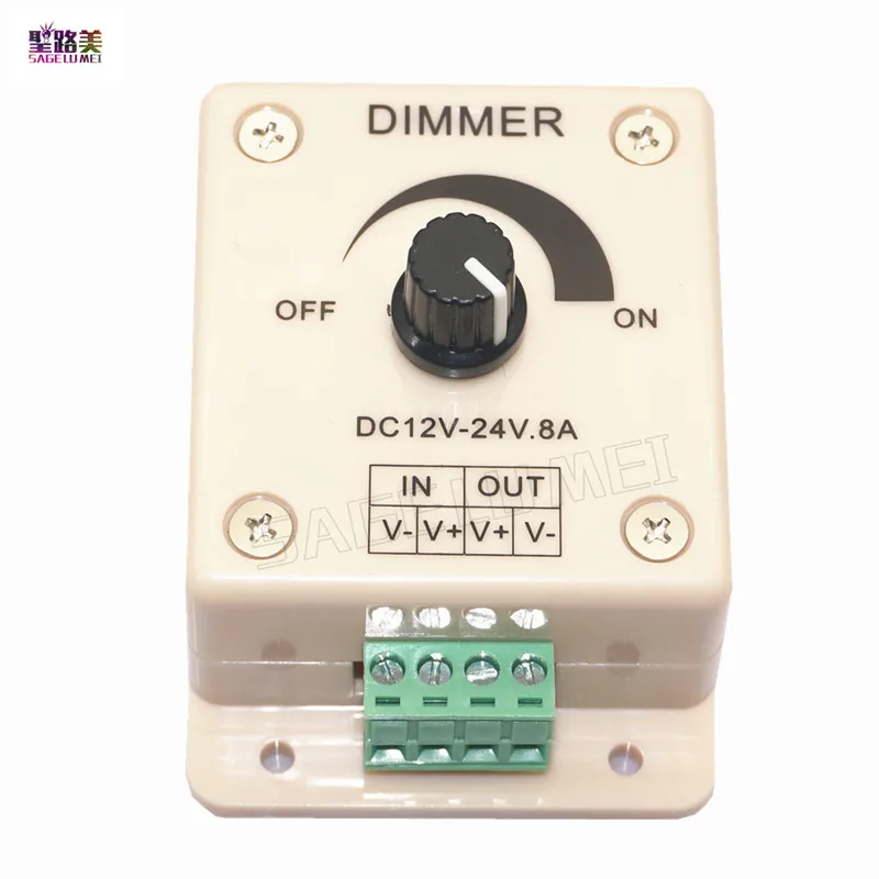 DC12V-24V светодио дный диммер 8A 30A 96 Вт 360 Вт регулятор яркости лампы полосы света драйвер один Цвет светодио дный контроллера 5050 3528 лента