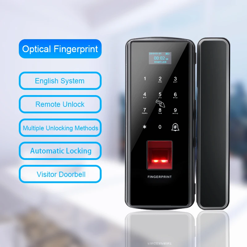 

Eseye Biometric Smart Glass Door Lock Fingerprint Door Lock Digital Lock Electronic Lock Remote Control Safety For Office