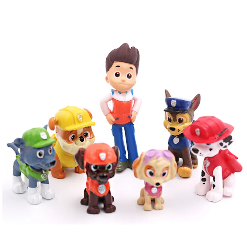 

12 pieces / set of paw patrol rescue dog figure doll set toy PVC sliding model picture anime action model children birthday gift