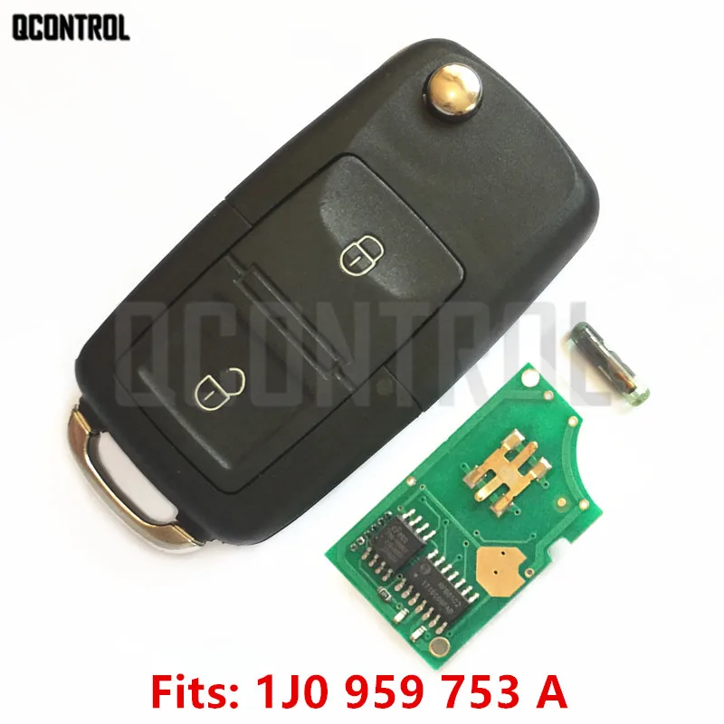 QCONTROL ПЗ 1J0 959 753 дистанционного ключи для сиденья/Леон/Толедо 1J0959753A/5FA8137-00 1999 2000 2001 HU66 необработанное лезвие