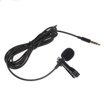 

Lavalier Lapel Clip-on Omnidirectional Microphone TRRS 3.5mm Jack Handsfree 3.28ft Condenser Mini Recording Mic