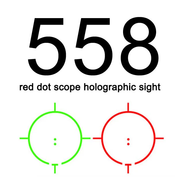 

558 Holographic Red Green Dot Sight Rifle Scope Fit 20mm Rail Mounts for Airsoft Holographic sight