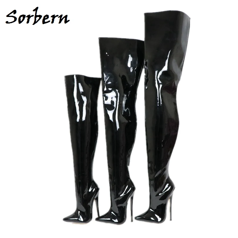 

Sorbern 50 60 80 90Cm Long Boots Women Sexy Fetish High Heel Shoe Spike Heeled Unisex Booties Custom Width Womens Thigh High