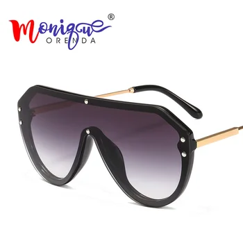 

2019 Sexy Oversized Pilot Sunglasses Women Shades Vintage Brand Designer Sun Glasses for Men Ladies Black Gradient Lens Oculos