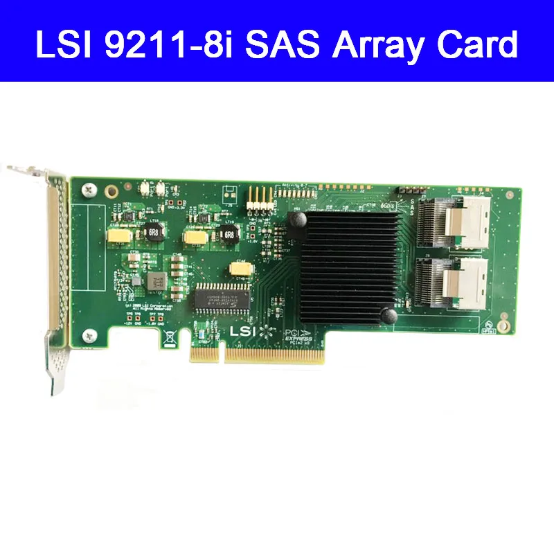 Адаптер с шиной хоста LSI SAS 9211 8i Sata Sas X8 LAN Pci Express 2 0 Lsi Mega Raid контроллер 6 дюймов