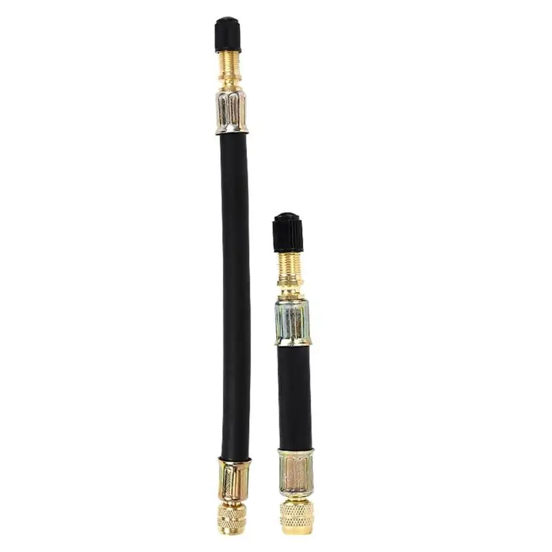 

1pcs 100mm/190mm Rubber Braided Flexible Hose Car Wheels Tyre Valve Stems Extensions Tube Adapter with Cap
