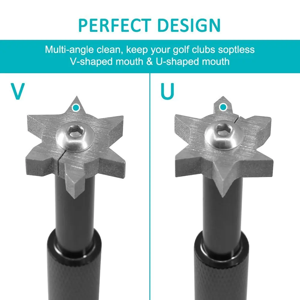 1 Pcs Golf Club Groove Sharpener New Can Cleaning And Sharpening Kit With 1 Pcs Golf Brush Brand For Wedges And Irons Drop Ship