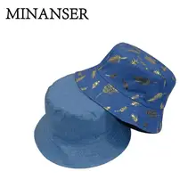 Minanser цвета: золотистый, серебристый сорняк набивные Панама Панамы для женщин Для женщин Обратный Harajuku Кепки Для мужчин ведро