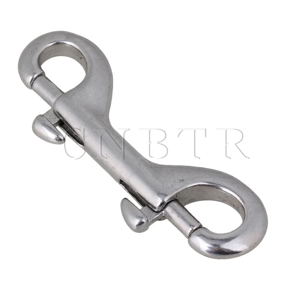 CNBTR 90mm 304 Stainless Steel Double Key Ring Snap Bolt Trigger Chain