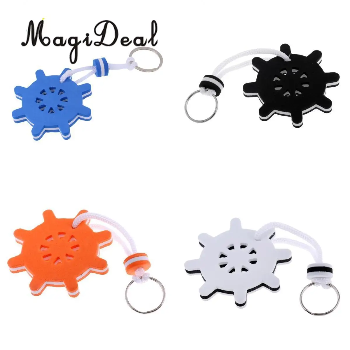 4pcs Floating Key Rings Marine Boat Nautical Kayaking Floating Foam Keychains for Fishing Rafting Boating Accessories