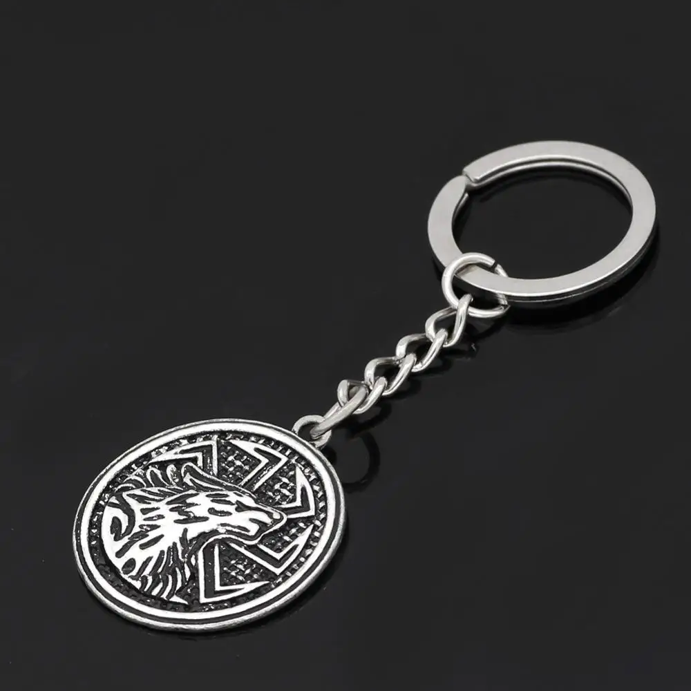

Slavic Amulet Charm Teen Wolf Pendants Keychain Vintage Amulets viking Keychain Men's Valknut Rune Animal Pendant Talisman Gift