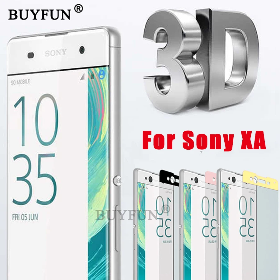 Для Sony Xperia XA F3111, F3113, F3115 случае Экран протектор х Glas 5,0 дюйма 3D полное покрытие для Sony XA Dual закаленное Стекло фильмы