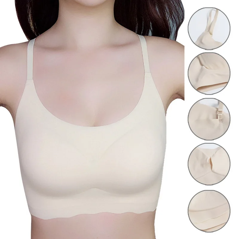 

vertvie Women's Yoga Running Sports Bra Gym Shakeproof Stretch Fitness Sports Bras Solid Workout Tank Tops Seamless Women