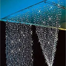Светодиодный фонарь для занавески 3 м* 3 м 300 светодиодные огни мигающая Светодиодная лента занавеска Рождественская домашняя садовая Праздничные огни 110 В/220 В