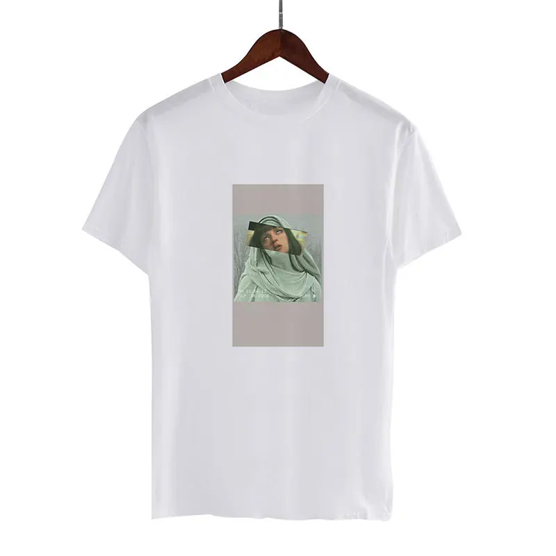 Рубашка Корейская Женская мода с принтом Давида микеланжело Блузки модные Харадзюку с коротким рукавом размера плюс белые женские рубашки топы