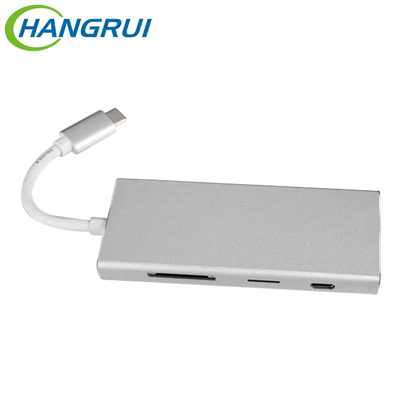 

Hangrui Type-c Hub PD Chip USB Hub PD2.0 For APPLE TYPE- C Interface Computer USB Hub For Xiaomi For Huawei For Samsung