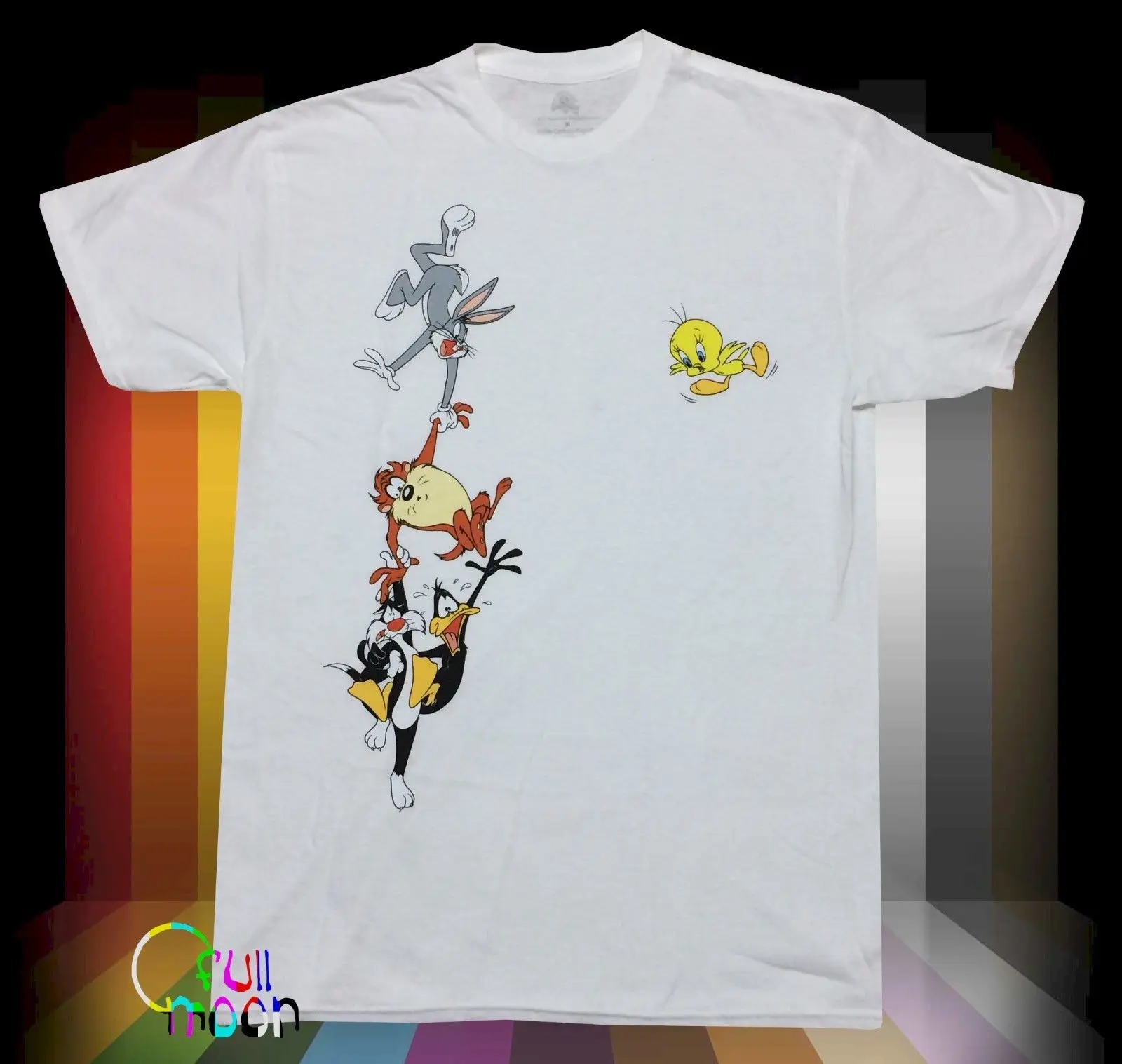 

New Looney Tunes Make a line Vintage Classic Cartoon Mens T-Shirt