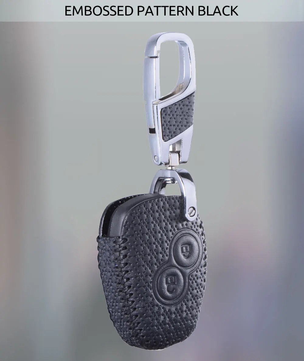 Роскошный качественный чехол для ключей из натуральной кожи для Renault Logan Espace Sandero Megane Modus Kangoo Clio, чехол для ключей с 2 кнопками