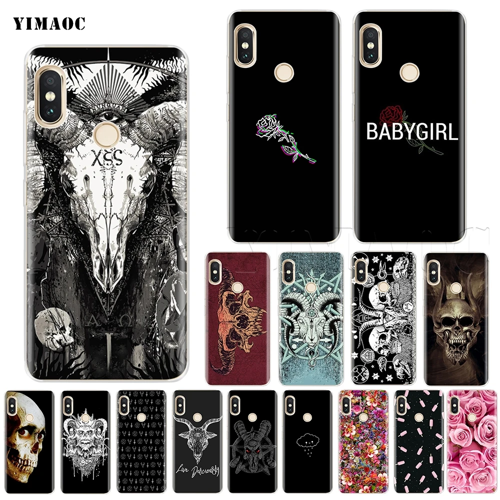 

YIMAOC Satanic Skull Case for Xiaomi Redmi Mi Note MAX 3 6a 7 8 9se mix 2s a1 a2 Lite mi6 mi8 se for pocophone f1
