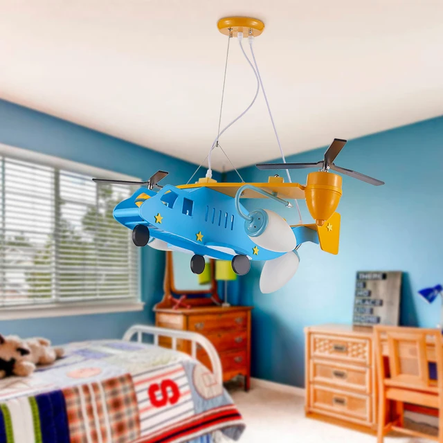 Online Children S Plane Pendant Lights Boys Room Cartoon Eyes Children S Plane Pendant Lights Boys Room Cartoon Eyes Led Lighting Study Modern Lamps Ya7317