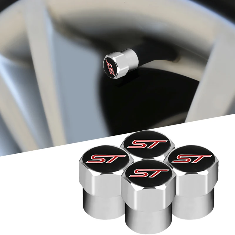 

4Pcs Car Wheel Tire Valve Air Caps case for Ford ST Fusion Everest Escape Explorer Edge Mondeo Focus Ecosport Fiesta Kuga