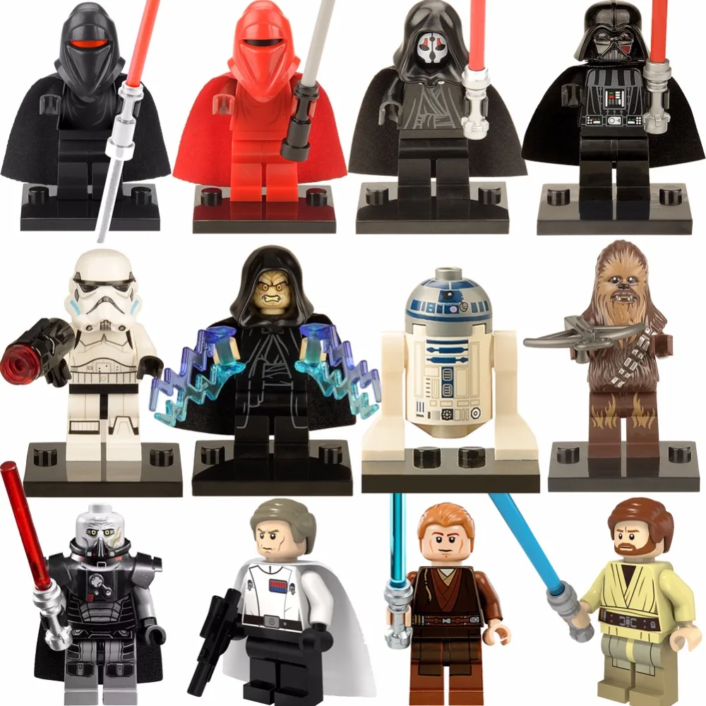 

Star Wars Darth Vader Luke Anakin Leia Han Solo Yoda Red royal guard Chewbacca Figures Building Blocks Toy Legoing children gift