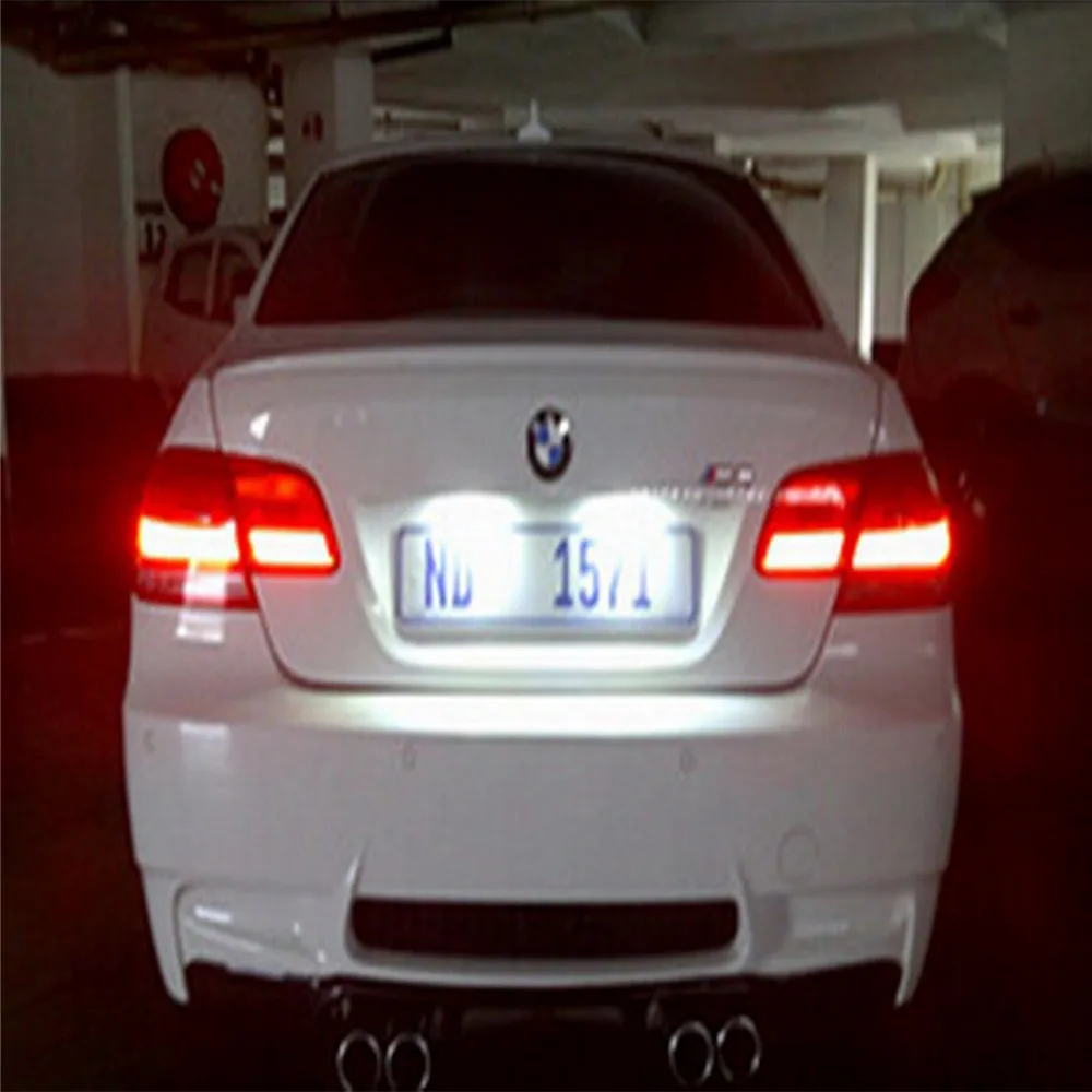 ANGRONG Белый светодиодный номерной знак светильник лампа лампочки Canbus для BMW 5 Series E39
