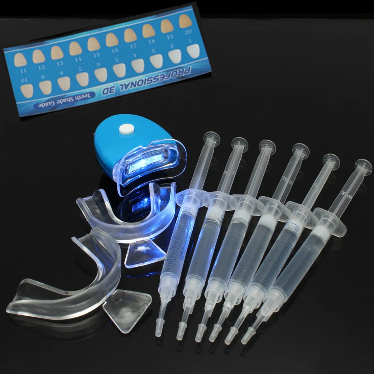 1 Set White Light Teeth Whitening Tool Set Gel Whitener Oral Care Toothpaste Kit For Personal