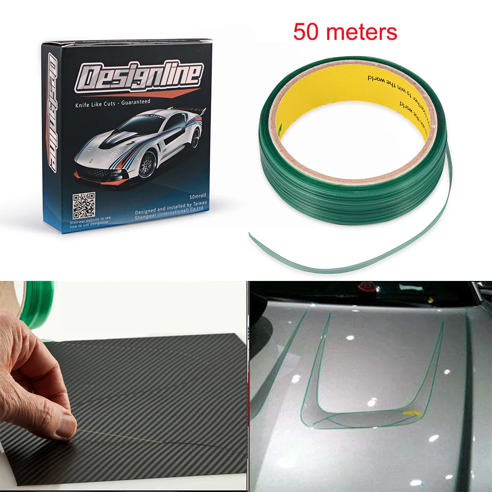 

FOSHIO 50M Car Stickers Film Knifeless Tape Design Line Vinyl Wrap Cut Tape Vehicle Wrapping Graphics Car Styling Accessories