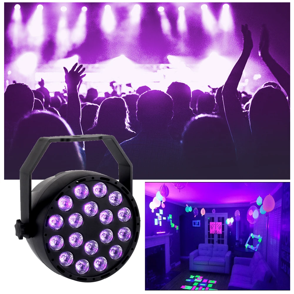 ZQ B247 18par UV Remote Control Stage Lights Night Club Party Disco