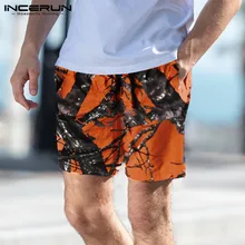 INCERUN Лето Камуфляж шорты мужские брюки новые модные прямые повседневные спортивные рабочие уличные джоггеры свободные шорты
