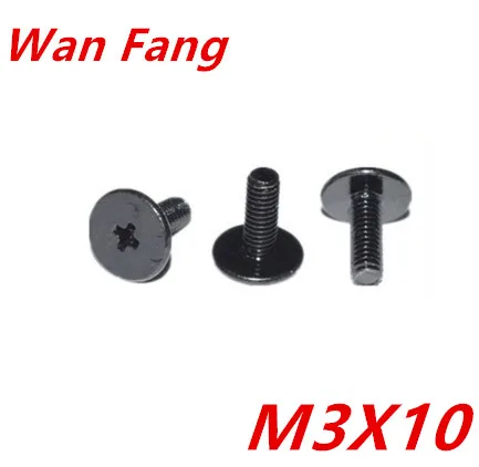 200 шт. M3x10 см Тип тонкая плоская головка philips машина винт телефон сталь черный