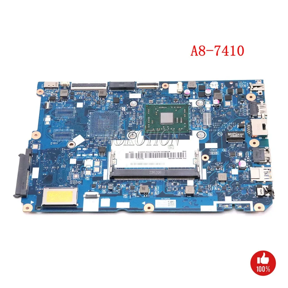 

NOKOTION 5B20L46266 CG521 NM-A841 Main board For lenovo ideapad 110-15ACL laptop motherboard A8-7410 cpu full tested
