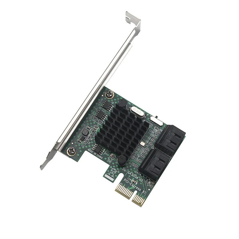 PCIe PCI Express 6G SATA3.0 4-Порты и разъёмы SATA III расширения карты контроллера широкие адаптер