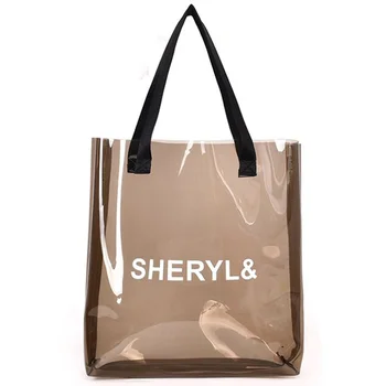 

Transparent Women'S Handbag Fashion Bag Transparent Plastic Jelly Bag Beach Bag Summer Shoulder Shoulder Bag Black