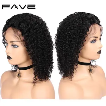 

FAVE Lace Frontal Human Hair Wig13x4 Lace Closure Wigs Brazilian Remy Human Hair Curly Wig Glueless 150% Density For Black Women
