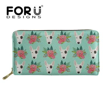 

FORUDESIGNS Cute Dog Animal Pets Printing Long Women Wallet Large Capacity Women's Travel Purse Multifunciton Female Money Bags