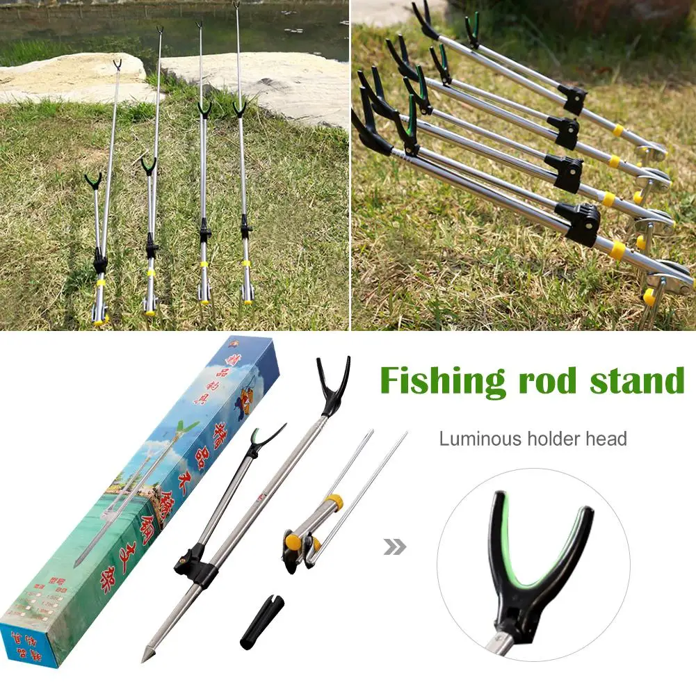 

Telescopic Fishing Rod Bracket Stainless Steel Fishing Stand With Detachable Socket Fishing Accessories