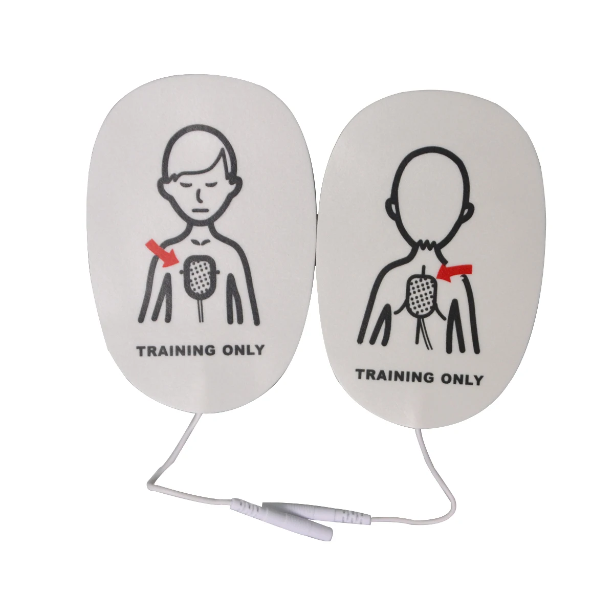 Dispositivo de Treinamento de Primeiros Socorros + Máscara do Cpr Francês Inglês Desfibrilador Externo Automático Trainer Ressuscitação Cardiopulmonar & Aed 15 Beauty & Health