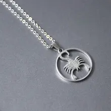Everfast 1 шт. панк скорпион кулон ожерелье s Нержавеющая сталь амулеты ожерелье с насекомыми женские ювелирные изделия с памятью